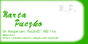 marta puczko business card